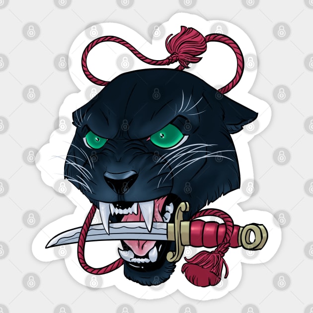 Black Panther Japanese Sticker by Mang Kumis